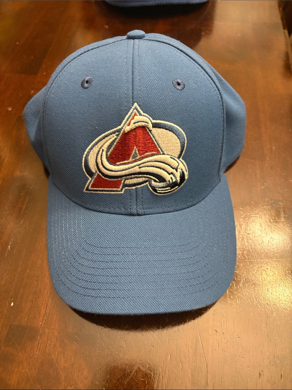 Reebok Blue Baseball Cap with Red & Cream Embroidered Logo